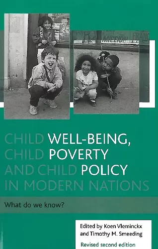 Child well-being, child poverty and child policy in modern nations cover