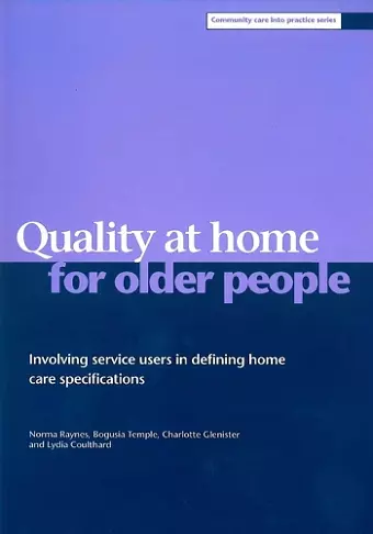 Quality at home for older people cover