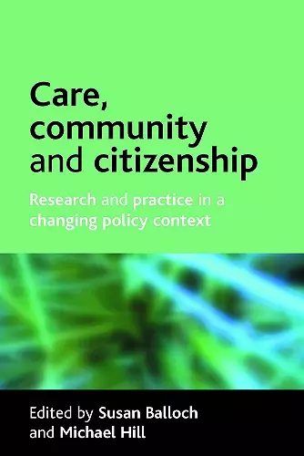 Care, community and citizenship cover