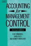 Accounting for Management Control cover