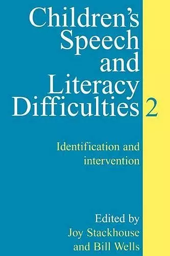 Children's Speech and Literacy Difficulties cover