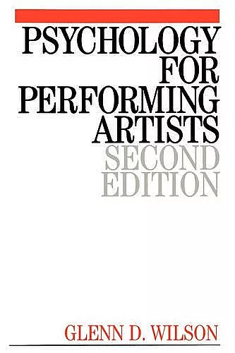 Psychology for Performing Artists cover