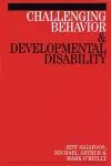 Challenging Behaviour and Developmental Disability cover