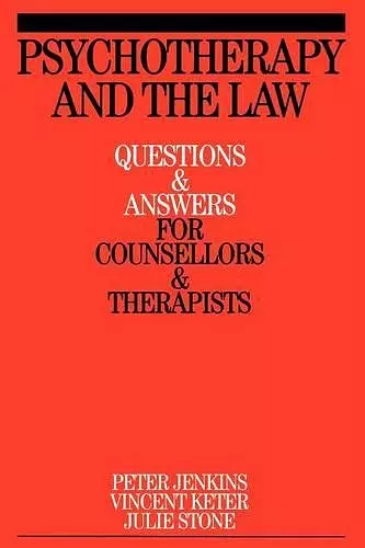 Psychotherapy and the Law cover