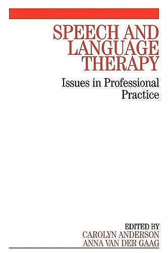 Speech and Language Therapy cover
