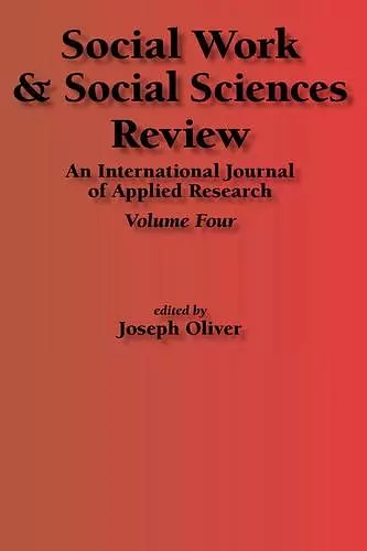 Social Work & Social Sciences Review Volume 4 cover