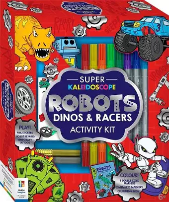 Super Kaleidoscope Activity Kit Robots Dinos and Racers cover