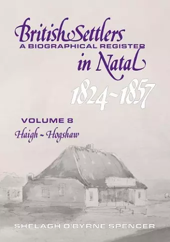 British Settlers in Natal 1824-1857 cover