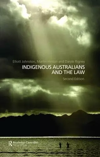 Indigenous Australians and the Law cover