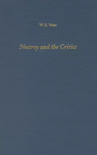 Nestroy and the Critics cover