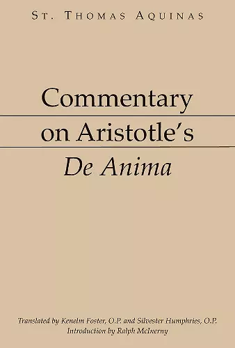 Commentary on Aristotle`s De Anima cover