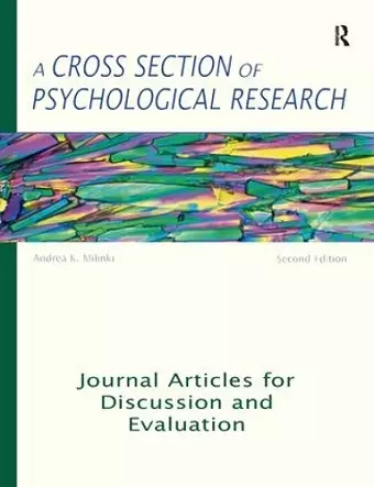 A Cross Section of Psychological Research cover