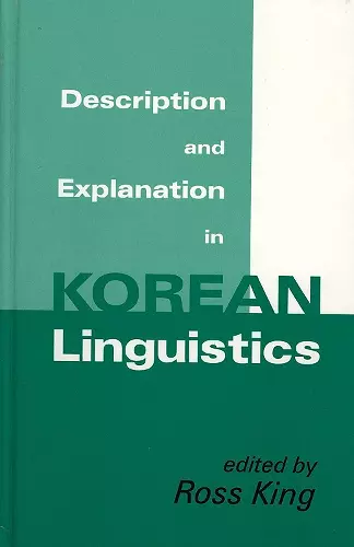 Description and Explanation in Korean Linguistics cover