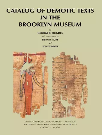 Catalog of Demotic Texts in the Brooklyn Museum cover