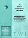 Training Within Industry: Job Relations cover