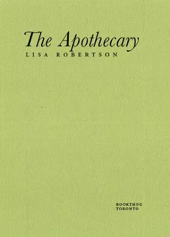 The Apothecary cover