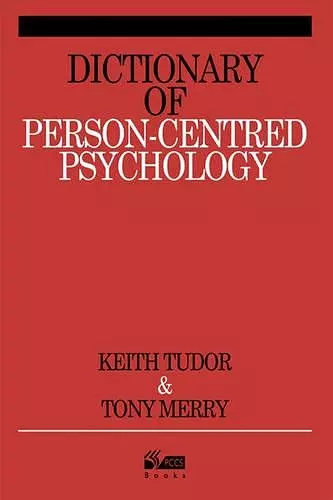 Dictionary of Person-centred Psychology cover