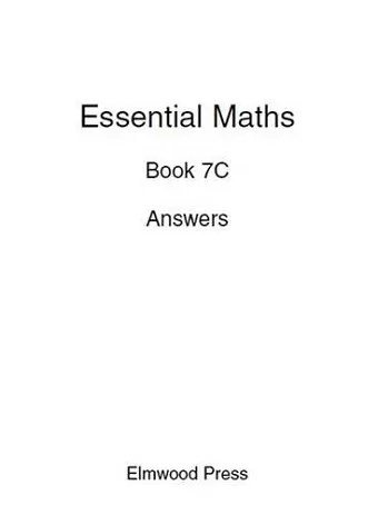 Essential Maths 7C Answers cover