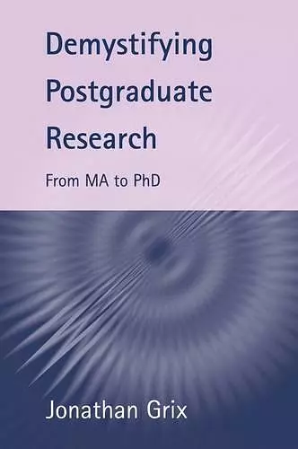 Demystifying Postgraduate Research cover