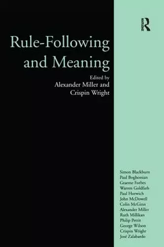 Rule-following and Meaning cover