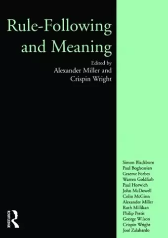 Rule-following and Meaning cover