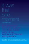 It Was That One Moment... cover