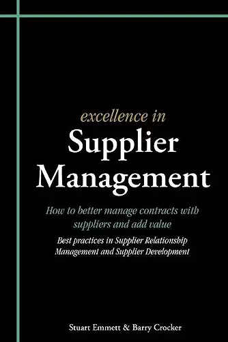 Excellence in Supplier Management cover