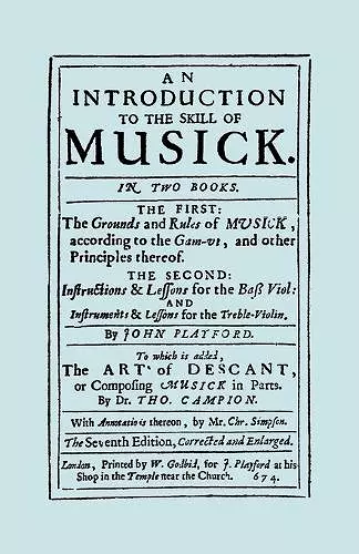 An Introduction to the Skill of Musick cover