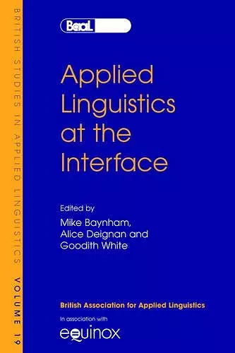 Applied Linguistics at the Interface cover