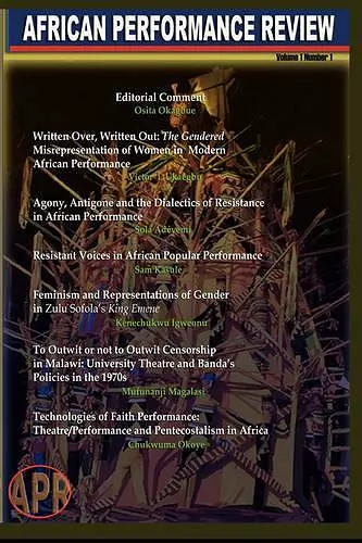 African Performance Review, Vol 1 No 1 2007 cover