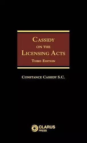 Cassidy on the Licensing Acts cover