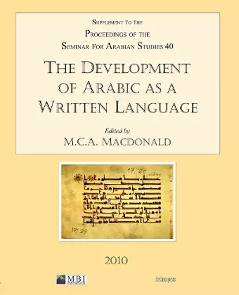 The Development of Arabic as a Written Language cover