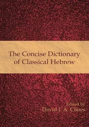 The Concise Dictionary of Classical Hebrew cover