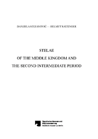 Stelae of the Middle Kingdom and the Second Intermediate Period cover