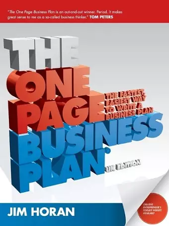 The One Page Business Plan cover