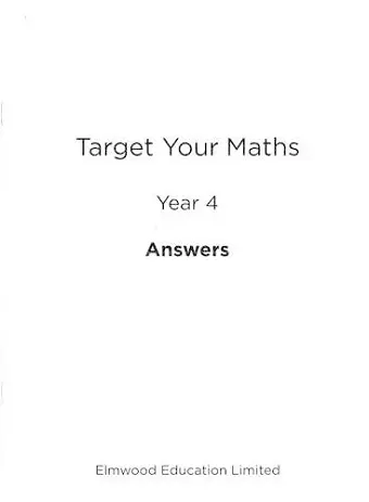 Target Your Maths Year 4 Answer Book cover