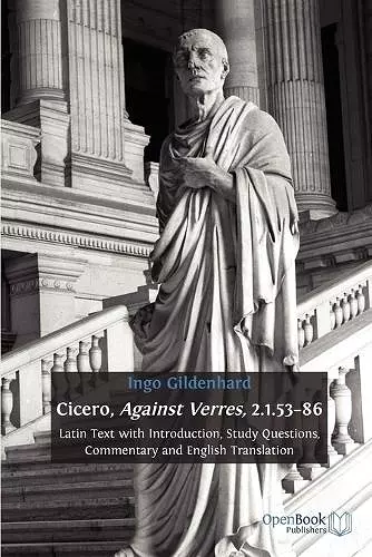 Cicero, Against Verres, 2.1.53 - 86 cover