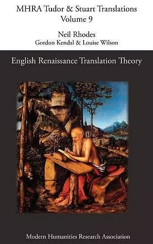 English Renaissance Translation Theory cover