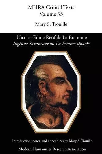 Nicolas-Edme Retif de La Bretonne, 'Ingenue Saxancour Ou La Femme Separee' cover