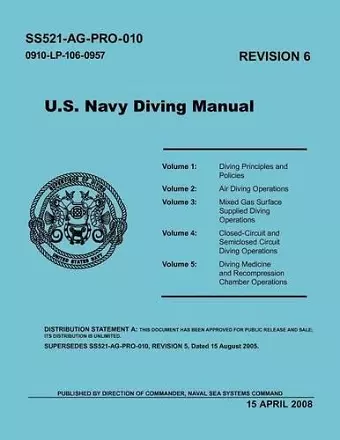 U.S. Navy Diving Manual (Revision 6, April 2008) cover