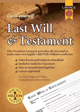 Lawpack Premium Last Will & Testament DIY Kit cover