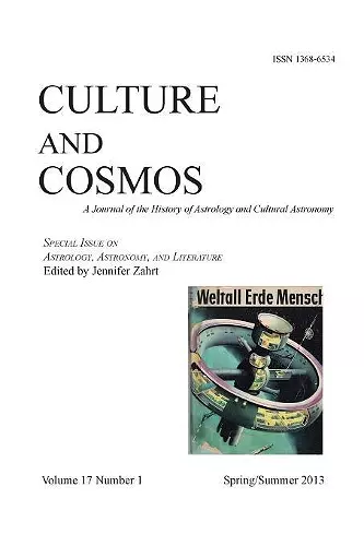 Culture and Cosmos Vol 17 Number 1 cover