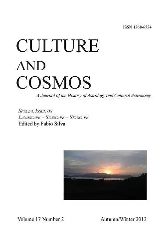 Culture and Cosmos Vol 17 Number 2 cover