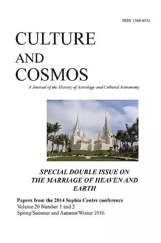 Culture and Cosmos Vol 20 1 and 2 cover