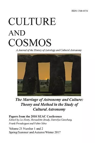 Culture and Cosmos Vol 21 1 and 2 cover