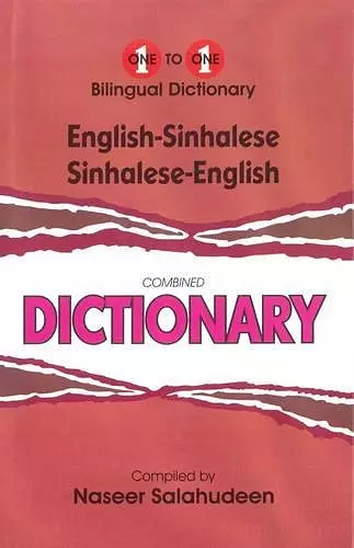 English-Sinhalese & Sinhalese-English One-to-One Dictionary cover