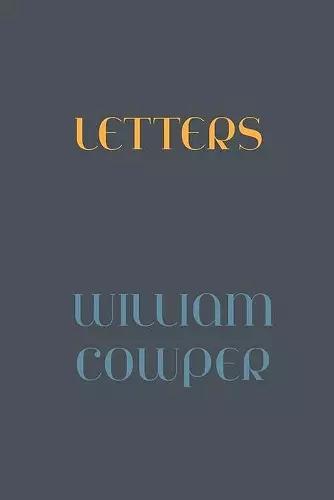 Letters of William Cowper cover