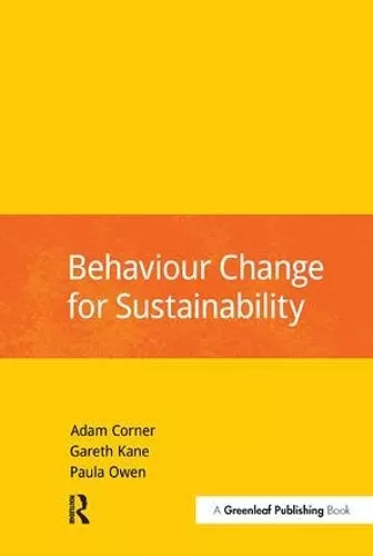 Behaviour Change for Sustainability cover