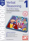 11+ Verbal Reasoning Year 4/5 GL & Other Styles Workbook 1 cover