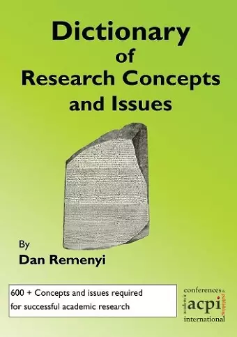 A Dictionary of Research Terms and Issues cover